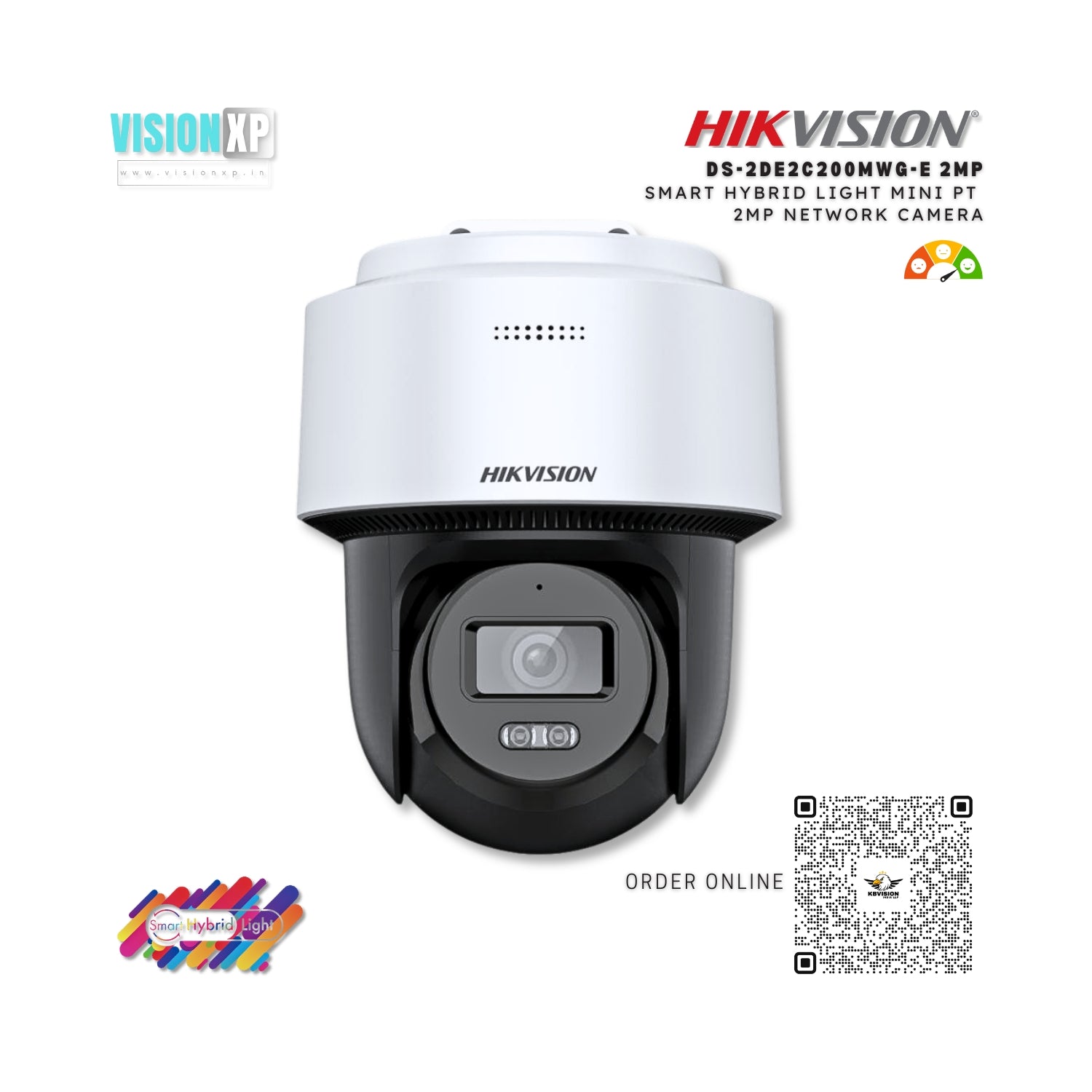 Hikvision DS-2DE2C200MWG-E 2 MP Hybrid Light Mini PT Network Camera Hikvision DS-2DE2C200MWG-E 2 MP Hybrid Light Mini PT Network Camera